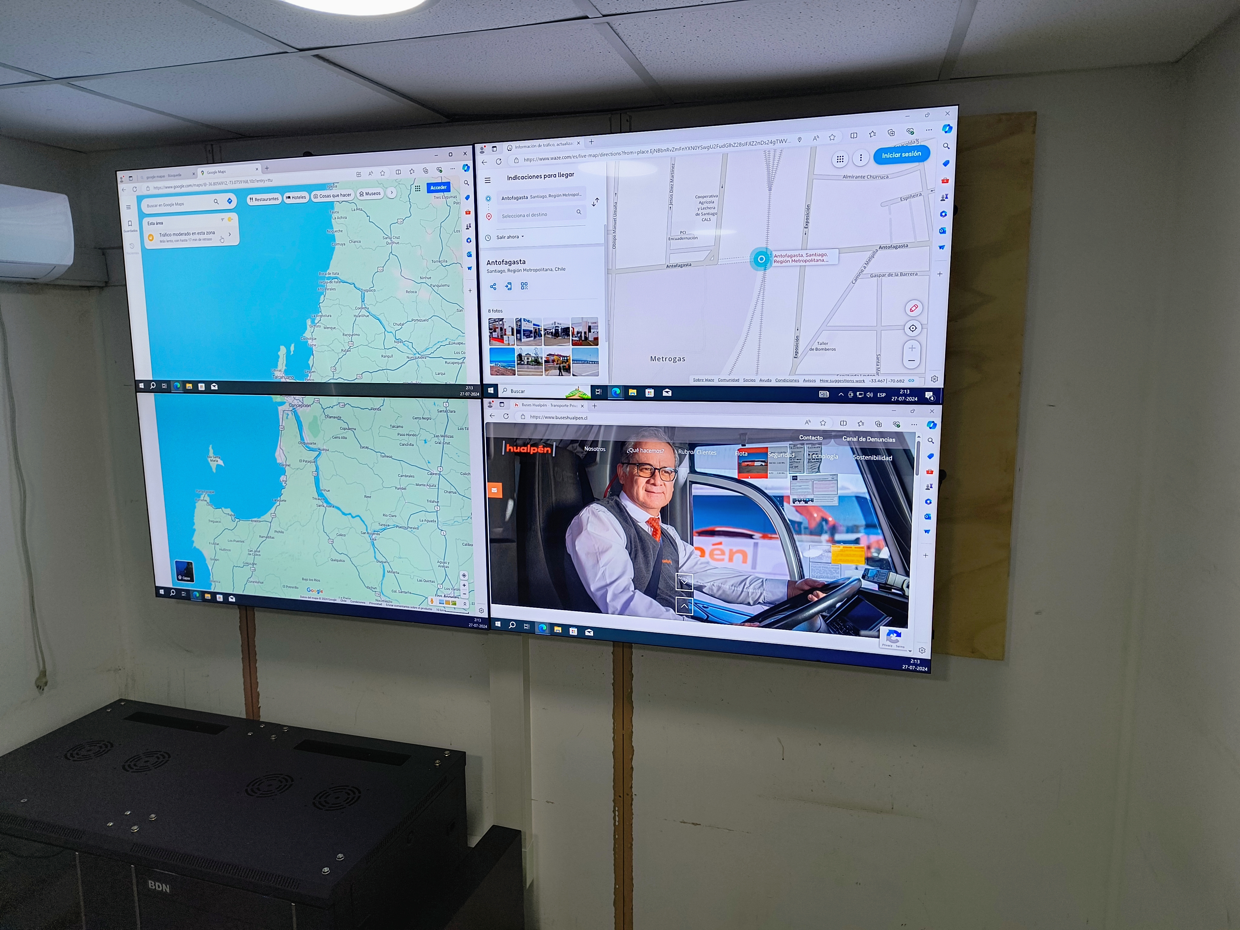 Video wall instalación